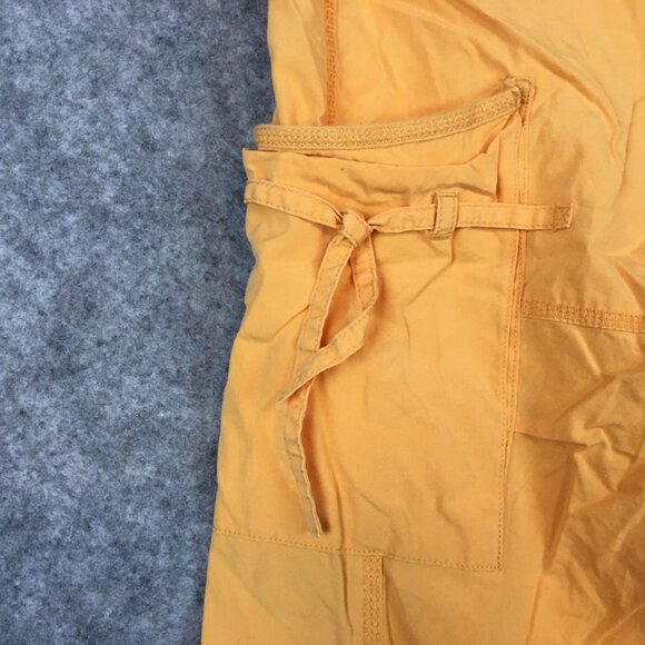 J Jill Pants MP 8P 10P Cargo Relaxed Cropped Capri Solid Yellow Oversized Tie - Picture 3 of 13